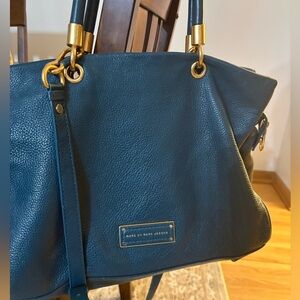 Marc by Marc Jacobs Teal Leather “Bentley” Tote Bag